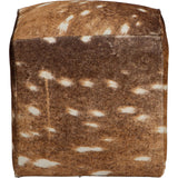 Cowhide Pouf, Axis Print-High Fashion Home