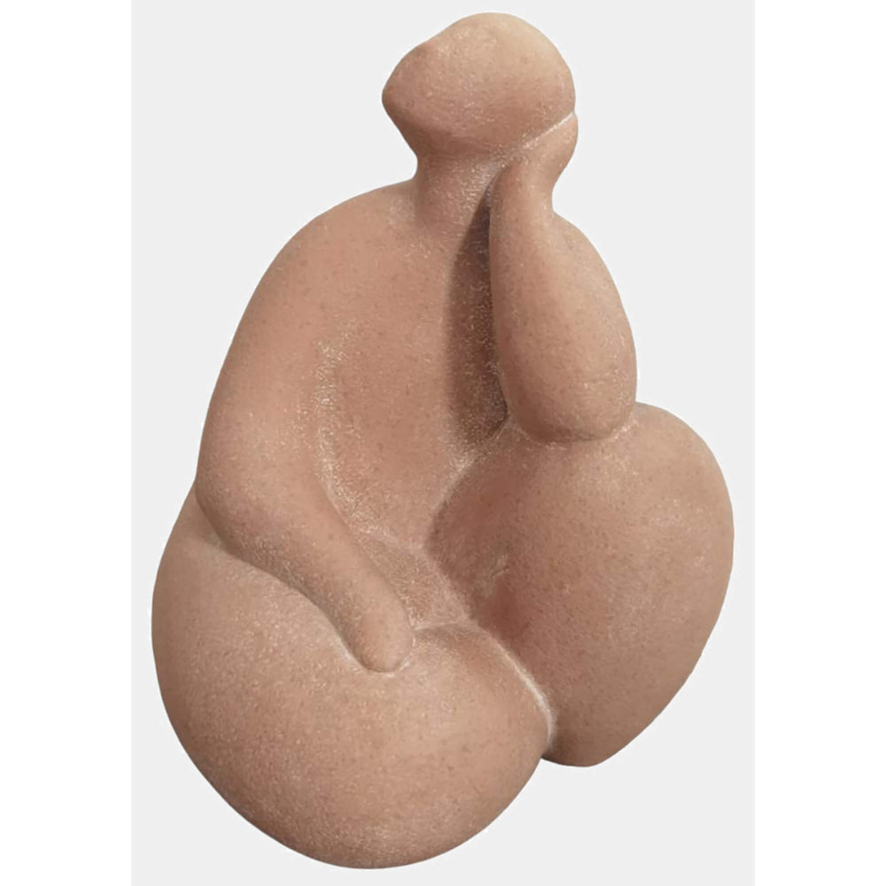 Curvy Sitting Figure, Terracotta-Accessories-High Fashion Home