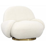 Kass Swivel Chair, Cream-Furniture - Chairs-High Fashion Home