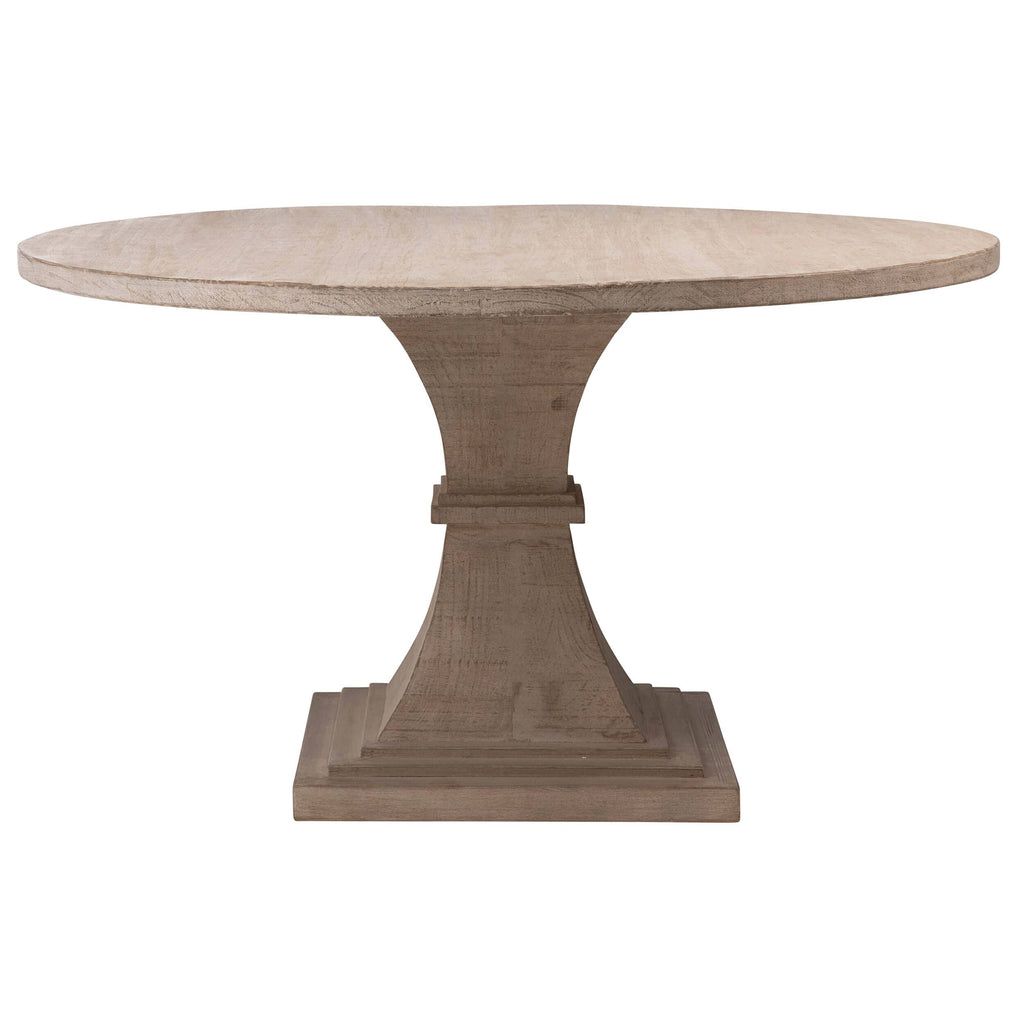 Geniva Round Dining Table, Light Warm Wash – High Fashion Home