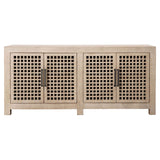 Devina 4 Door Sideboard, Light Warm Wash-Furniture - Storage-High Fashion Home