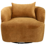 Browne Swivel Chair, Brown-Furniture - Chairs-High Fashion Home