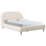 Denise Boucle Bed, Cream-Furniture - Bedroom-High Fashion Home