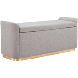 Dobo Storage Bench, Gray-Furniture - Benches-High Fashion Home