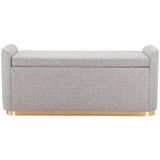 Dobo Storage Bench, Gray-Furniture - Benches-High Fashion Home