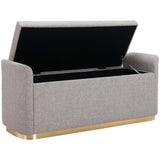 Dobo Storage Bench, Gray-Furniture - Benches-High Fashion Home