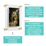 20x24" Photo Floating Acrylic Clear Picture Frame (Frame Size 23x27")