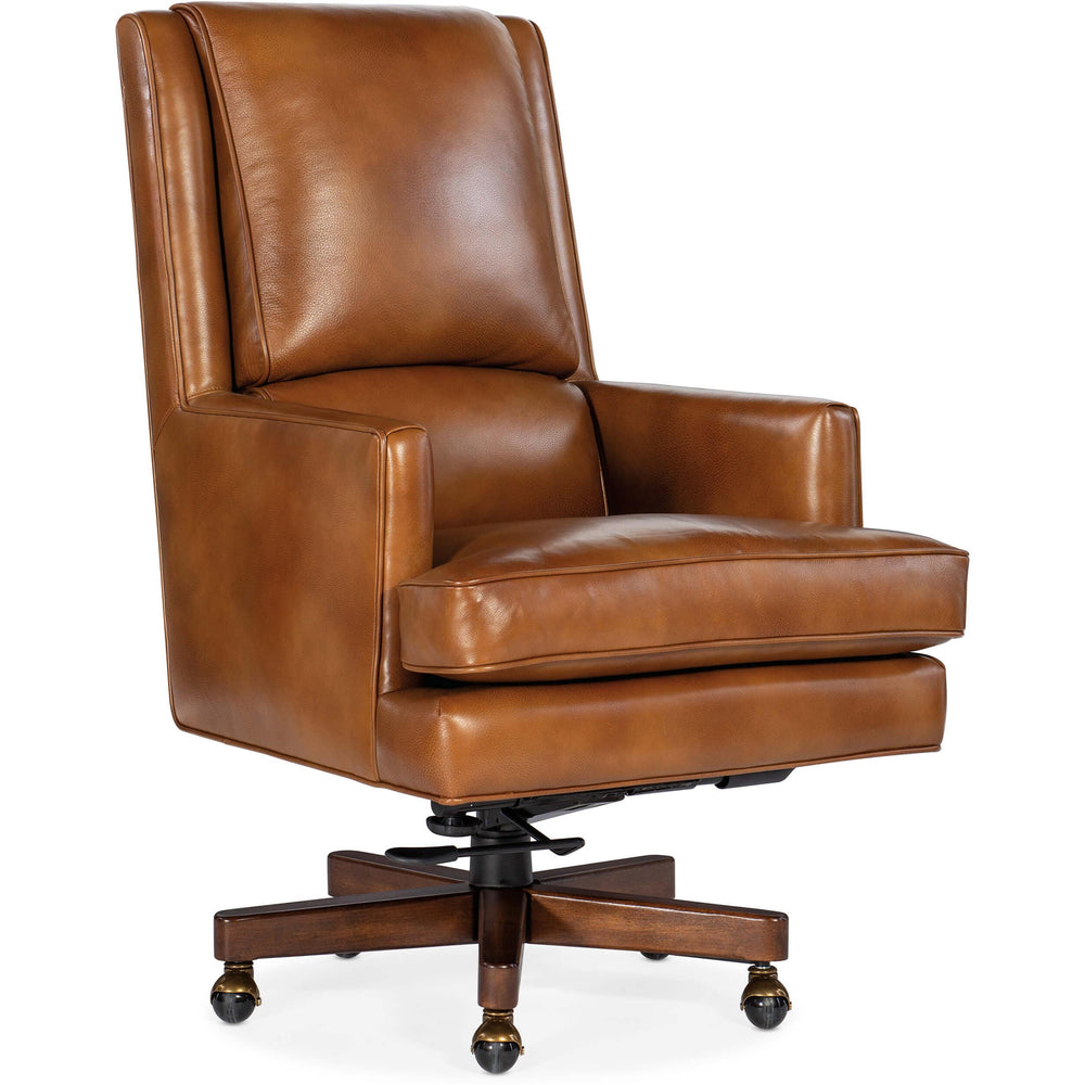 Wright Executive Swivel Tilt Leather Chair, Voyage Cedar