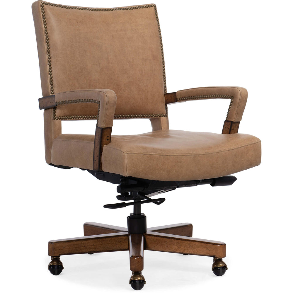 Chace Leather Executive Swivel Tilt Chair, Venerando Latte