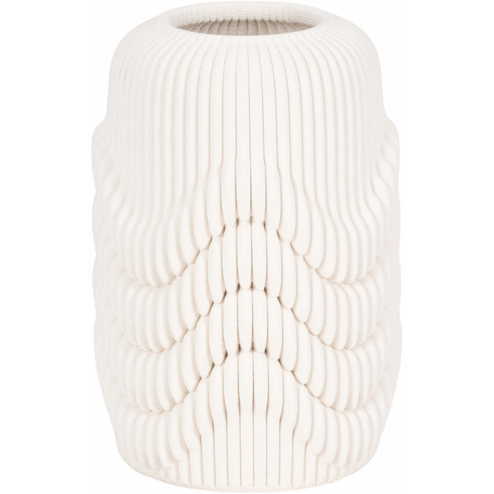 Providence 3D Printed Vase, Ivory-Accessories-High Fashion Home