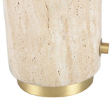 Knox Travertine Table Lamp, Gold/Ivory-Accessories-High Fashion Home