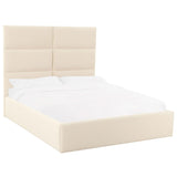 Eliana Bed, Cream-Furniture - Bedroom-High Fashion Home