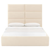 Eliana Bed, Cream-Furniture - Bedroom-High Fashion Home