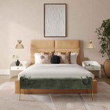 Eliana Bed, Honey-Furniture - Bedroom-High Fashion Home