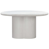 Elika Round Dining Table, White-Furniture - Dining-High Fashion Home