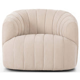 Elliana Swivel Chair, Blamont Cream-Furniture - Chairs-High Fashion Home