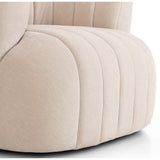 Elliana Swivel Chair, Blamont Cream-Furniture - Chairs-High Fashion Home