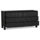 Ezri 6 Drawer Dresser, Carved Black-Furniture - Storage-High Fashion Home