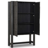 Ezri Cabinet, Black-Furniture - Storage-High Fashion Home