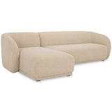 Faye Left Sectional, Beige Boucle-Furniture - Sofas-High Fashion Home