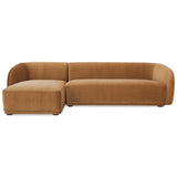 Faye Left Sectional, Tan-Furniture - Sofas-High Fashion Home