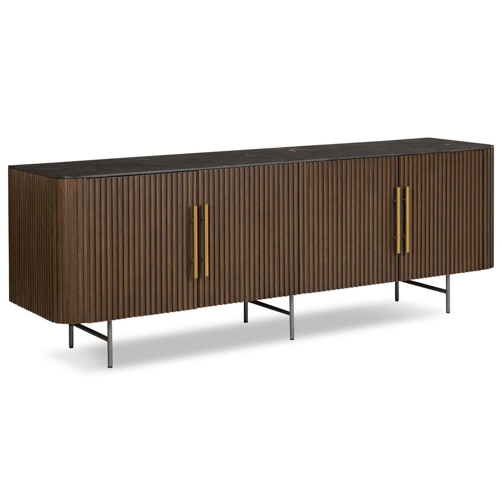 Fletcher Media Console, Terra Brown – High Fashion Home