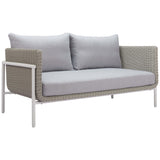 Frais Outdoor Loveseat, Gray-Furniture - Sofas-High Fashion Home