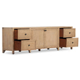 Gaines Media Console, Aged Light Pine-Furniture - Storage-High Fashion Home