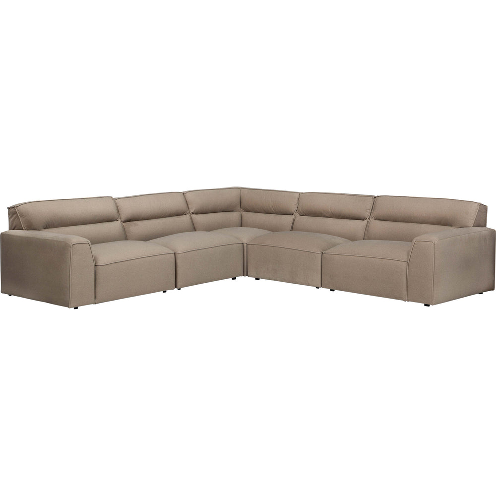 Gemma 5 Piece Sectional, Vesper Sand-Furniture - Sofas-High Fashion Home