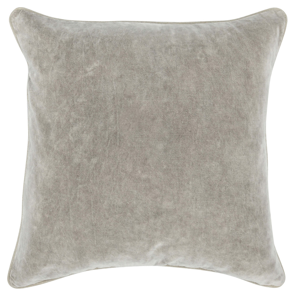 Heirloom Velvet Pillow, Silver-Accessories-High Fashion Home