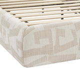 Isla Bed, Cream Jacquard