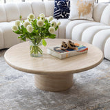 Janice Coffee Table, Sand Striae-Furniture - Accent Tables-High Fashion Home