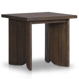 Joette Outdoor End Table, Stained Saddle Brown-High Fashion Home