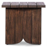 Joette Outdoor End Table, Stained Saddle Brown-High Fashion Home