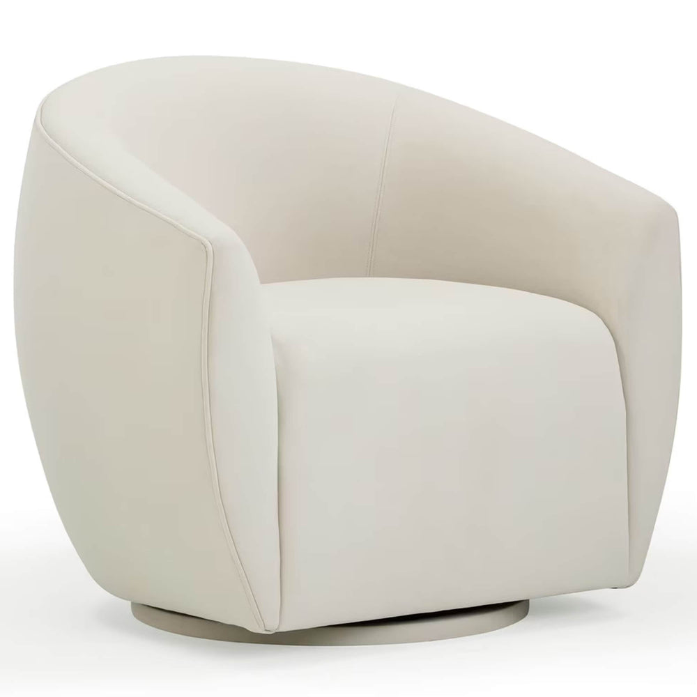 Jordan Swivel Chair, Cream-Furniture - Chairs-High Fashion Home