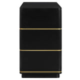 Julieta 6 Drawer Dresser, Black-Furniture - Storage-High Fashion Home