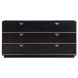 Julieta 6 Drawer Dresser, Black-Furniture - Storage-High Fashion Home