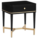 Julieta Nightstand, Black-Furniture - Bedroom-High Fashion Home