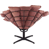 Kipas Swivel Chair, Pink-Furniture - Chairs-High Fashion Home