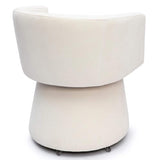 Kristen Rolling Desk Chair, Cream