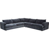 Lars Sectional, Vickie Charcoal-Furniture - Sofas-High Fashion Home