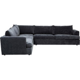 Lars Sectional, Vickie Charcoal-Furniture - Sofas-High Fashion Home