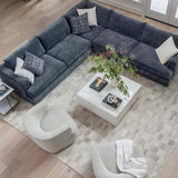 Lars Sectional, Vickie Charcoal-Furniture - Sofas-High Fashion Home