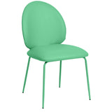 Lauren Vegan Leather Dining Chair, Green, Set of 2-Furniture - Dining-High Fashion Home