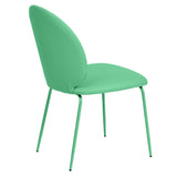 Lauren Vegan Leather Dining Chair, Green, Set of 2-Furniture - Dining-High Fashion Home