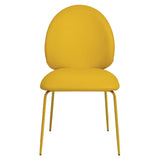 Lauren Vegan Leather Dining Chair, Yellow, Set of 2-Furniture - Dining-High Fashion Home