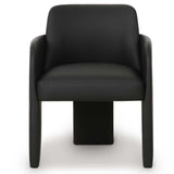 Leo Performance Vegan Leather Dining Chair, Black