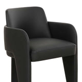 Leo Performance Vegan Leather Dining Chair, Black