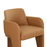 Leo Performance Vegan Leather Dining Chair, Tan