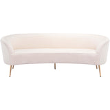 Luna Sofa, Cream-Furniture - Sofas-High Fashion Home